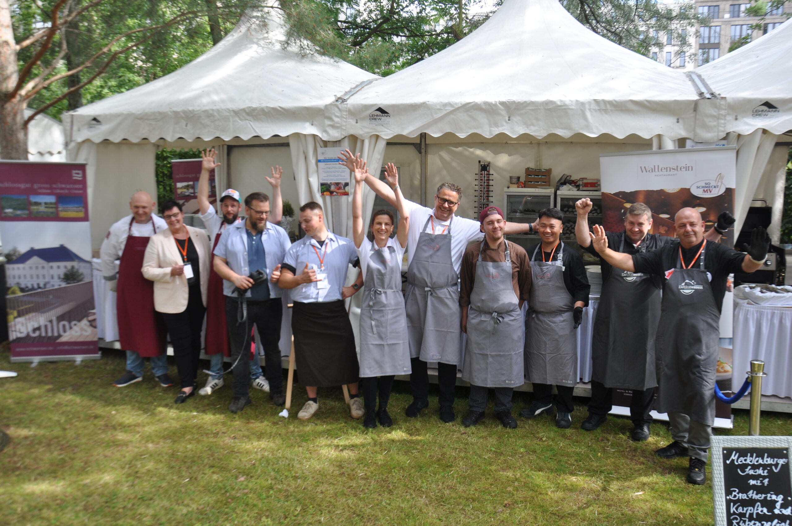 Das Team vom Hotel am Schlosspark servierte Catering beim Empfang der Ministerpräsidentin in Berlin.